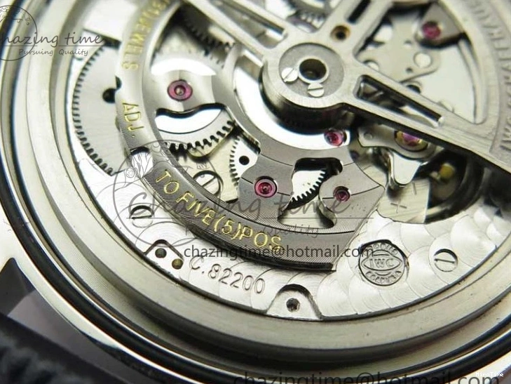 MIROTIME 0409 Packable Portuguese IW358304 ZF 1:1 Best Edition SS White Dial Blue Markers on Leather Strap A 7079